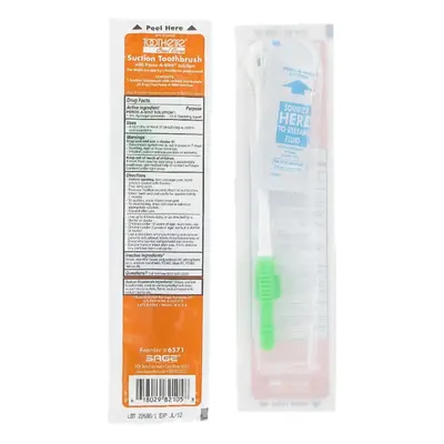 Toothette Oral Care Single Use Suction Toothbrush System with Perox-A-Mint Solution