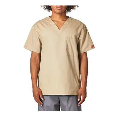 cherokee mens Signature V-neck medical scrubs shirts Khaki 4X-Large