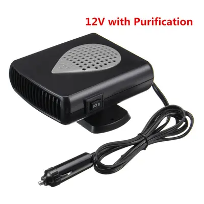 (12V - Upgraded - Gray) 12V 24V Car Auto Portable Electric Heater Warmer Cooling Fan Defroster D