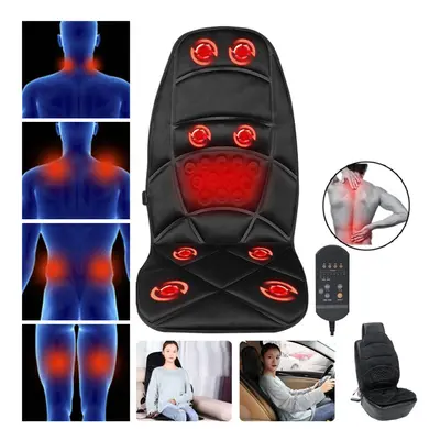 (EU Plug) Massage Modes Three-intensity Massage Cushion Hot Compress Waist Back Massage Pad Cons