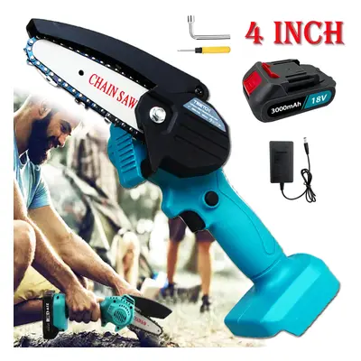 Cordless Mini Chainsaw Electric Rechargeable Cutter Saw Woodwork Batterie-Makita Compatible