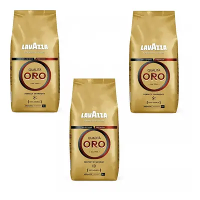 3 x 1kg Lavazza Qualita Oro Coffee Beans Free UK Delivery