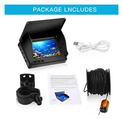 (button-30m) 4.3 Inch Ips Monitor Visual Fish Finder Hd Fishing Camera With 30m Cable 1000tvl Un