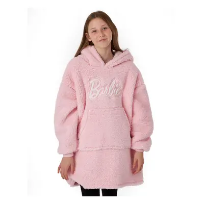 (6-8 Years) Barbie Blanket Hoodie (Girls Pink)