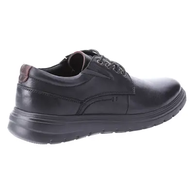 (Black, (Adults')) Hush Puppies Triton Leather Men's Black Lace-Up Shoes