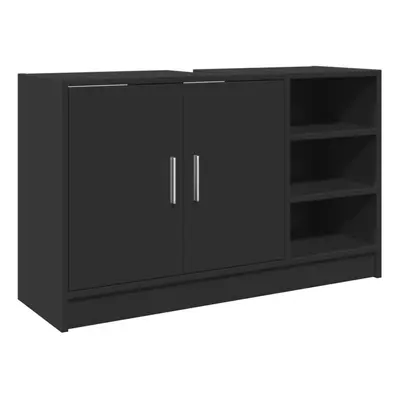 vidaXL Sink Cabinet Vanity Unit Storage Unit Cupboard Black Engineered Wood