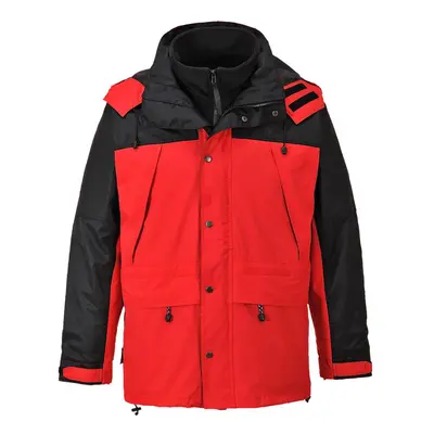 (XXL, Red/Black) Portwest Mens Orkney in Breathable Jacket