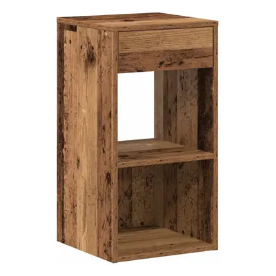 (old wood, pcs) vidaXL Bedside Cabinet with Drawer Old Wood 35x34x66.5 cm bedside table