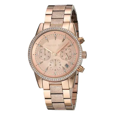 Michael Kors Womens Ritz Rose Gold Tone Stainless Steel Watch MK6598