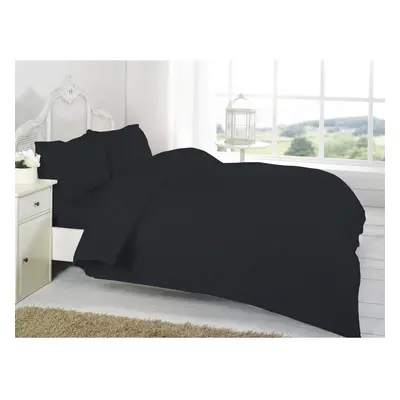 (Black , Super King ) Egyptian Cotton Duvet Cover Set Thread