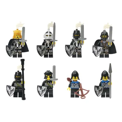 (Style A 8pcs) 16pcs Medieval Roman Soldier Building Block Man Castle Series r Minifigures Fit L