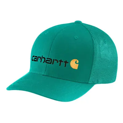 Carhartt mens Rugged Flex Fitted Canvas Mesh-back Logo Graphic Basebal