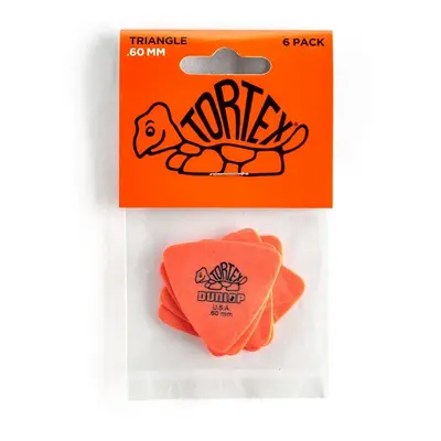 Dunlop 431P.60 Tortex Triangle, Orange, .60mm, 6/Player's Pack