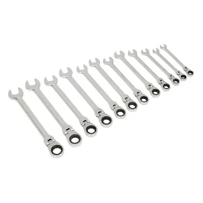 Sealey Siegen Flexi-Head Ratchet Combination Spanner Set 12pc S0635