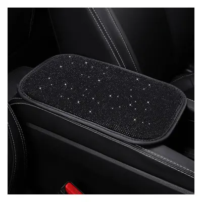 (Armrest Pad) Universal Steering Wheel Cover Sparkle Luxury Bling Bling Rhinestone Diamond Car A