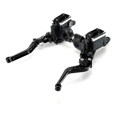 (Black) 7/8" Motorcycle Master Cylinder Hydraulic Brake Pump Clutch Handlebar Lever Reservoir Se