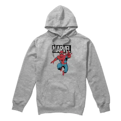 (S, Sport Heather) Marvel Mens Spider-Man Jump Hoodie