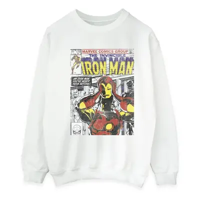 (5XL, White) Marvel Mens Iron Man Head Gear Off Sweatshirt