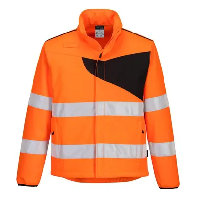 (4XL, Orange/Black) Portwest Mens PW2 Softshell High-Vis Safety Jacket