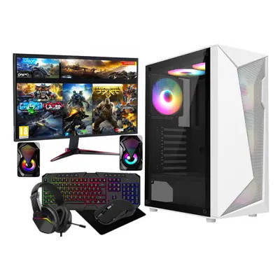 Fast Gaming Intel i5 16GB RAM 1TB HDD& 128GB SSD GT730 4GB 22" Monitor PC Bundle & Speaker