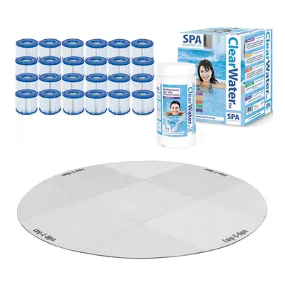 Bestway Lay-Z-Spa Platinum Set - x Filter Packs, Chemicals, Floor Protector, Test strips