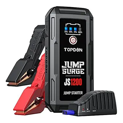 Jump Starter Pack TOPDON JUMPSURGE1200 12V Lithium Car Battery Booster Up to 65L Gas 40L Diesel 