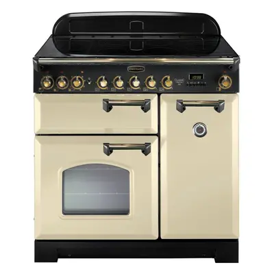 Rangemaster CDL90EICR/B Classic Deluxe Cream with Brass Trim 90cm Induction Range Cooker - A Rat