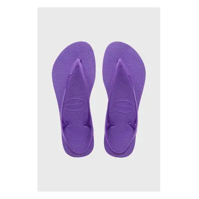 (35/36 - UK 3-4) HAVAIANAS sunny bright vibrant purple slingback Women's flip flops