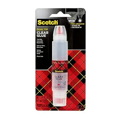 Scotch Clear Glue in 2-Way Applicator, 1.6 oz, Photo Safe and Non-Toxic (6050)