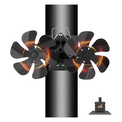 Perfect Wall Mounted Dual Head Blade Fireplace Fan,thermodynamic Fireplace Fan Energy Saving Ove