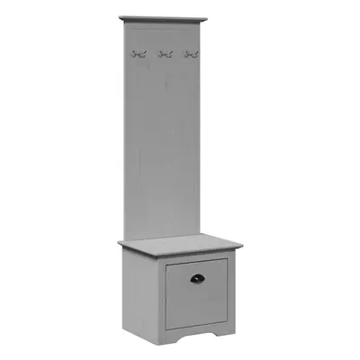 (grey) vidaXL Hallway Cabinet with Hooks Hallway Storage Unit Side Cabinet Cupboard