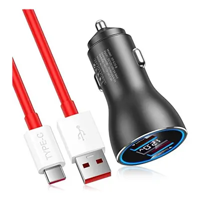 80W SuperVOOC Car Charger for Oneplus Nord 2T/11/10 Pro, ACOCOBUY USB Car Charger with USB C War