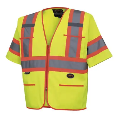 Pioneer Hi Vis Tricot Sleeved Safety Vest - High Visibility Reflective