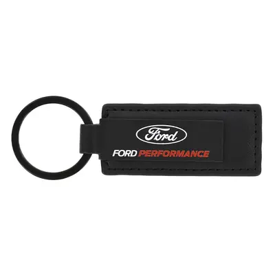 Ford Performace Wordmark with Logo UV printed black leather keychain