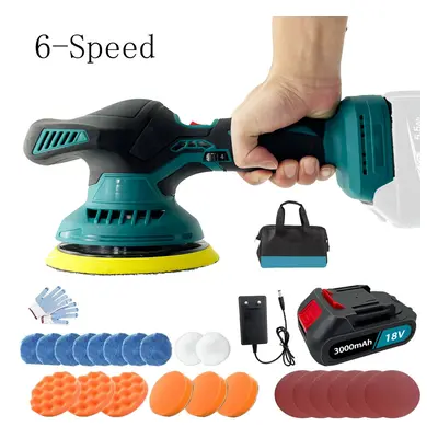 Cordless Car Polisher Sander Buffer Polishing Sanding+Pads+Battery+Charger-Repalce For Makita DP