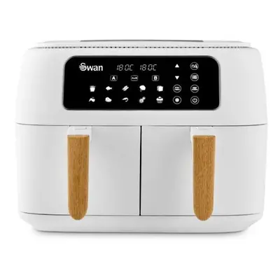 SWAN Nordic Dual 8L 13-in-1 Air Fryer in White SD10410WHT