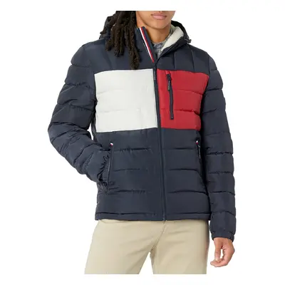 Tommy Hilfiger Men's Midweight Sherpa Lined Hooded Water Resistant Puf