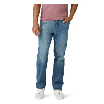 Wrangler Men's Free-to-Stretch Regular Fit Jean Steel Blue 36W x 30L