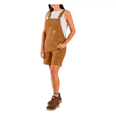 Carhartt Women's Rugged Flex Relaxed Fit Canvas-Shortall-Brown XX-Lar