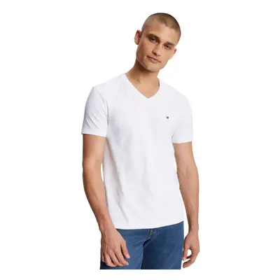 Tommy Hilfiger Men's Slim Fit V-Neck T-Shirt (White S)