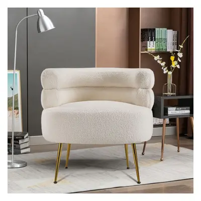 Curved Upholstered Single Sofa Accent Chair