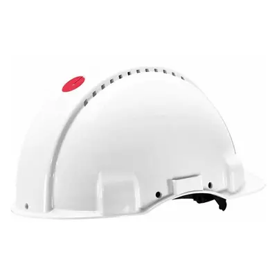 3M Hard Hat, Uvicator, Ratchet, Ventilated, White, G3000NUV-VI