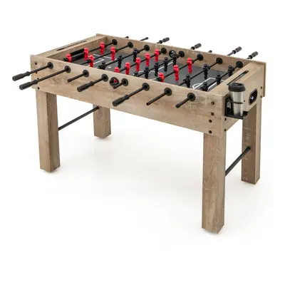 137cm Full Size Foosball Table Indoor Soccer Game Table w/ Legs-Natural