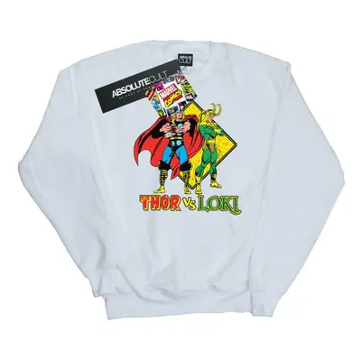 (4XL, White) Marvel Mens Thor Vs Loki Sweatshirt