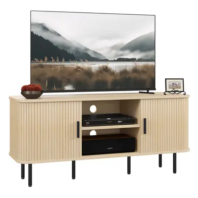 HOMCOM TV Unit for Living Room, TV Stand, Oak Tone