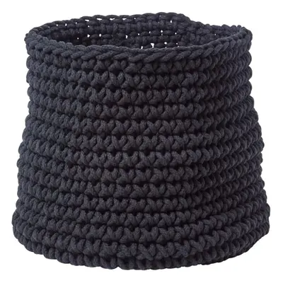 (Black) Cotton Knitted Round Storage Basket, x cm