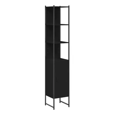 vidaXL Bathroom Cabinet Vanity Unit Storage Cupboard Black Engineered Wood