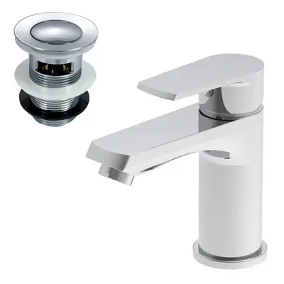 Nes Home Modern Chrome Basin Mono Mixer Tap with Waste