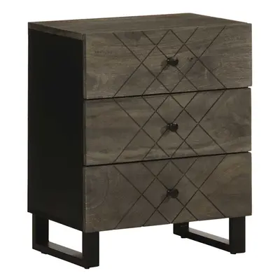 vidaXL Bedside Cabinet Black 50x33x62 cm Solid Wood Mango bedside table