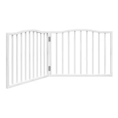 (white, x x cm/ pcs) vidaXL Dog Gate with Door Foldable Pet Gate Dog Fence Pet BarrierÃÂ Poplar